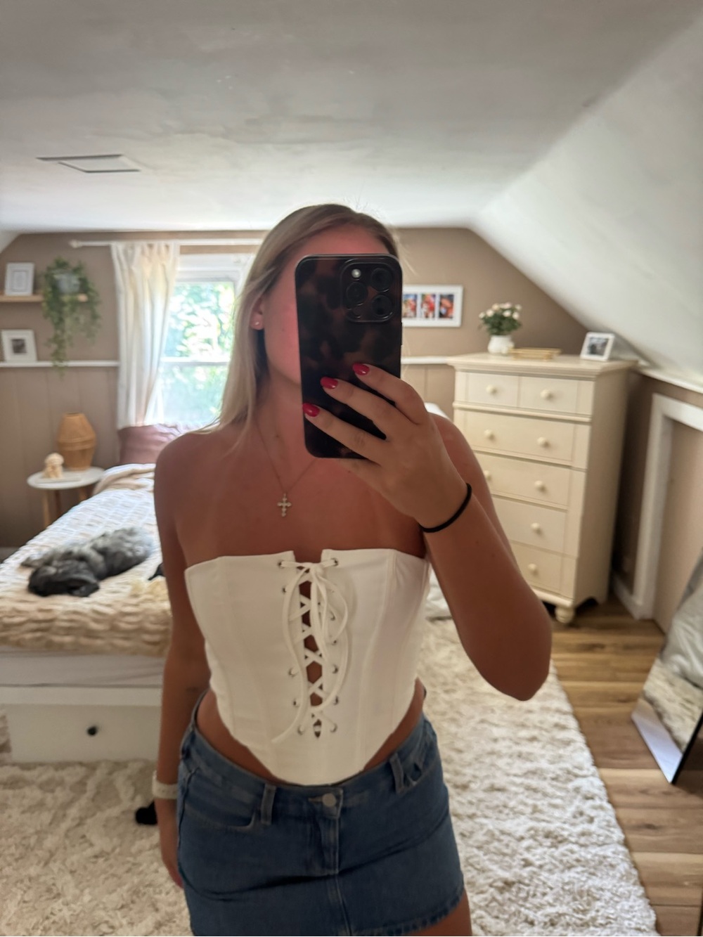 EDIKTED LACE UP CORSET